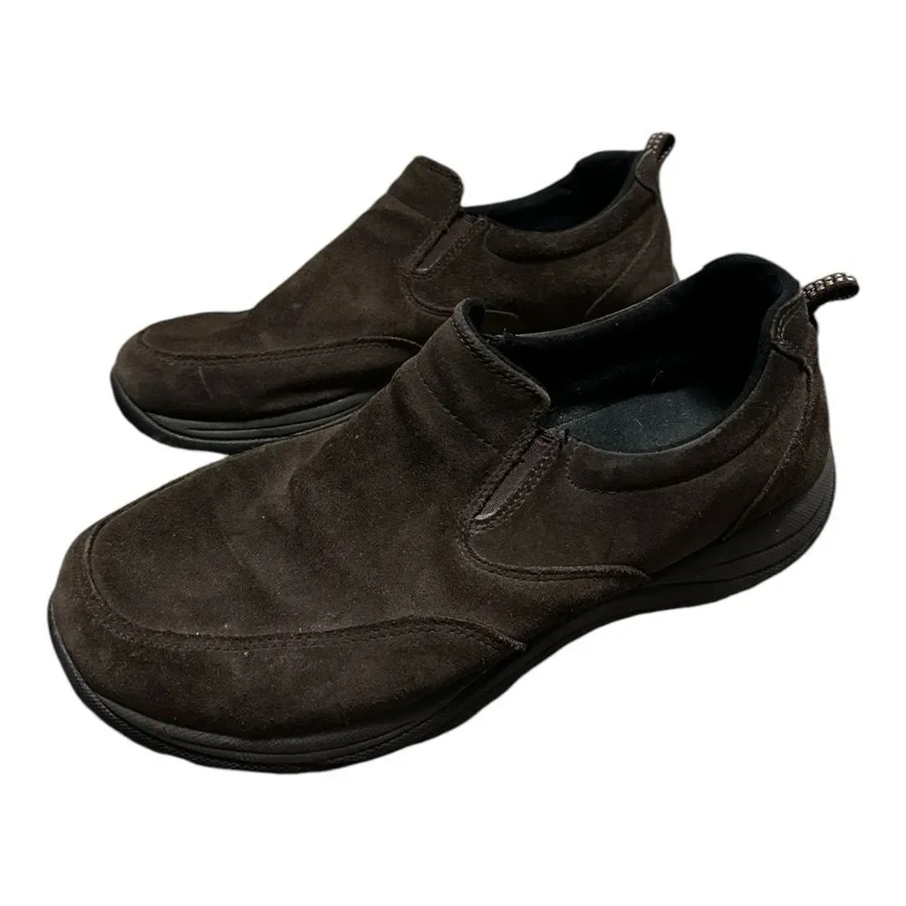 L.L. BEAN men's brown suede slip-on loafers size 12M